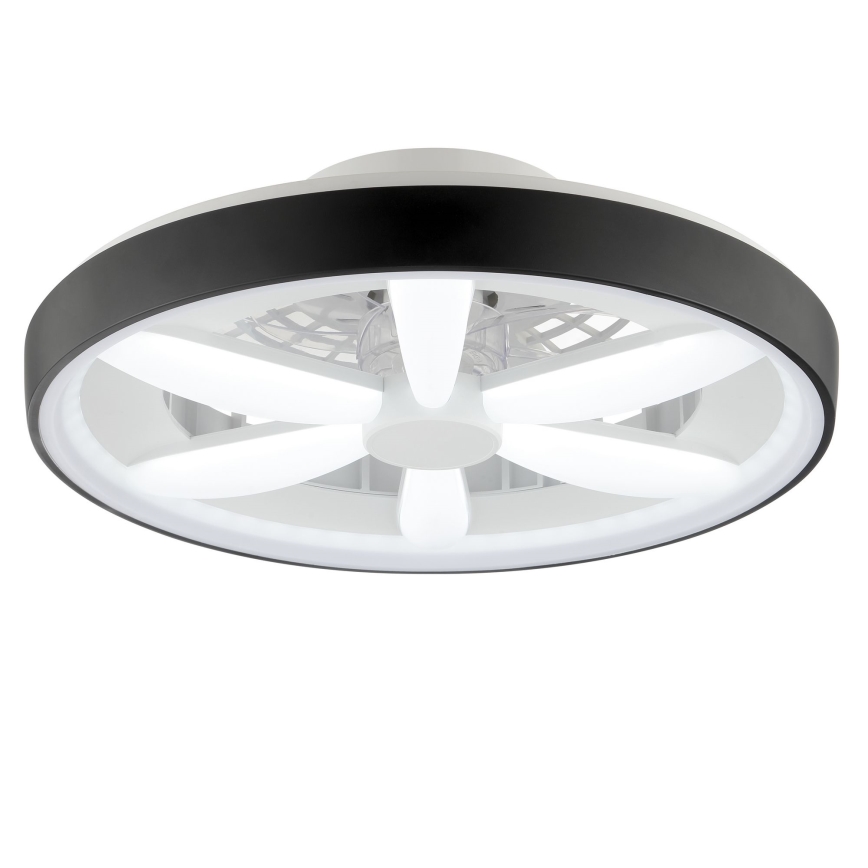 Brilliant - Ventilador de techo regulable LED RGBW con luz GAIANO LED/48W/230V 2700-6500K negro + mando a distancia