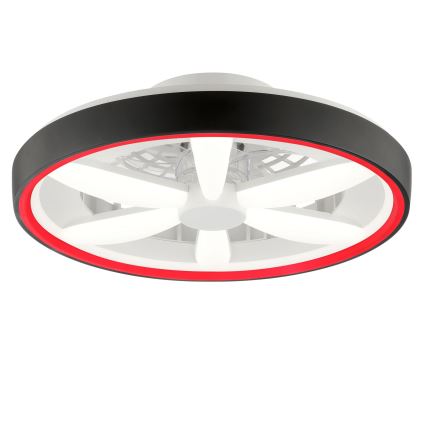 Brilliant - Ventilador de techo regulable LED RGBW con luz GAIANO LED/48W/230V 2700-6500K negro + mando a distancia