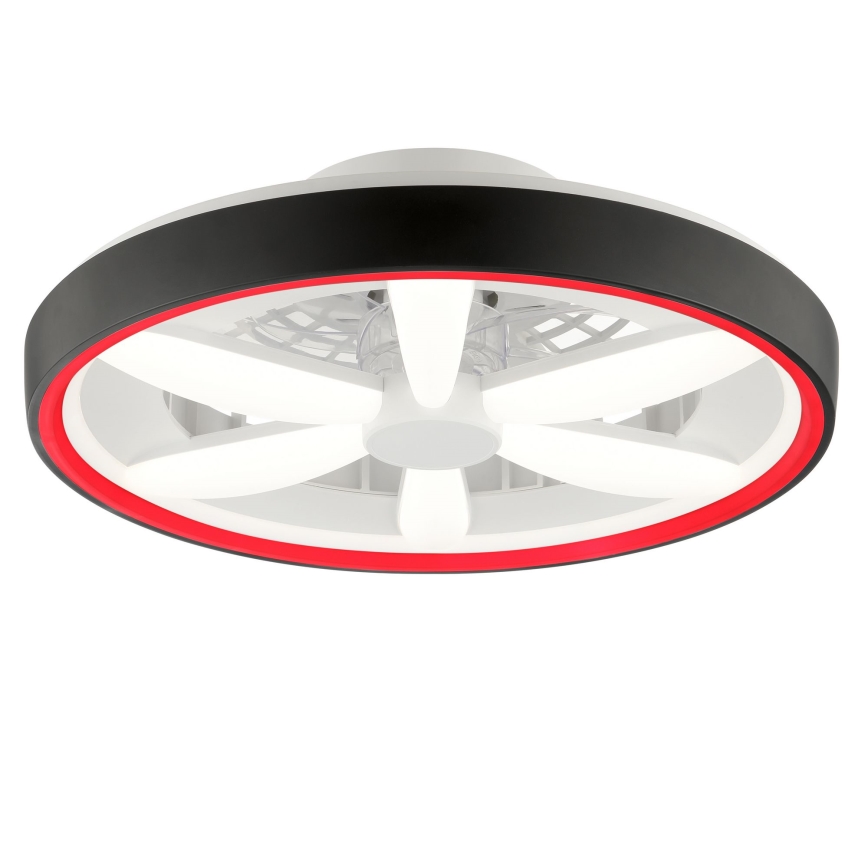 Brilliant - Ventilador de techo regulable LED RGBW con luz GAIANO LED/48W/230V 2700-6500K negro + mando a distancia