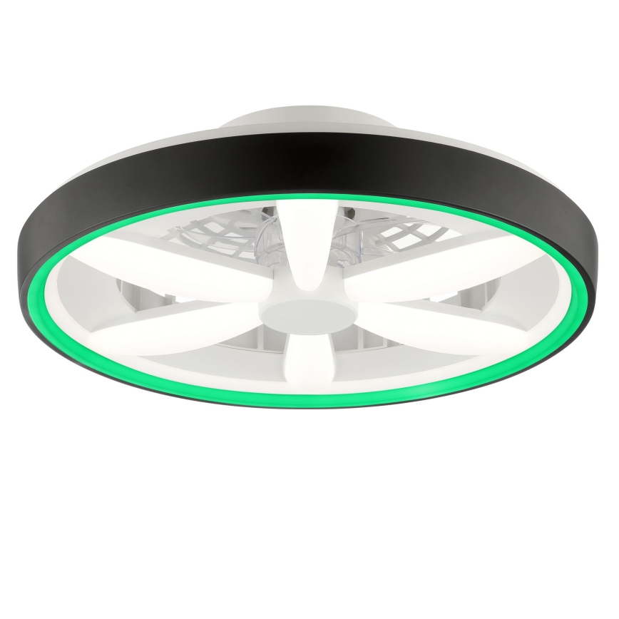 Brilliant - Ventilador de techo regulable LED RGBW con luz GAIANO LED/48W/230V 2700-6500K negro + mando a distancia