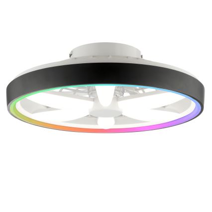 Brilliant - Ventilador de techo regulable LED RGBW con luz GAIANO LED/48W/230V 2700-6500K negro + mando a distancia