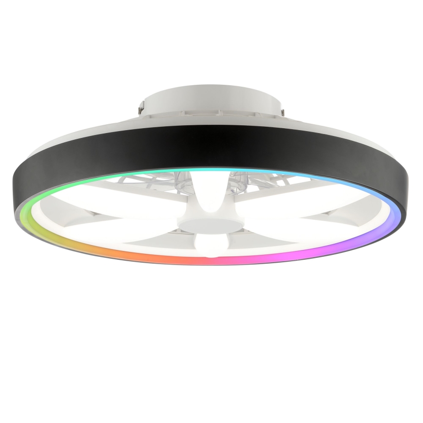 Brilliant - Ventilador de techo regulable LED RGBW con luz GAIANO LED/48W/230V 2700-6500K negro + mando a distancia