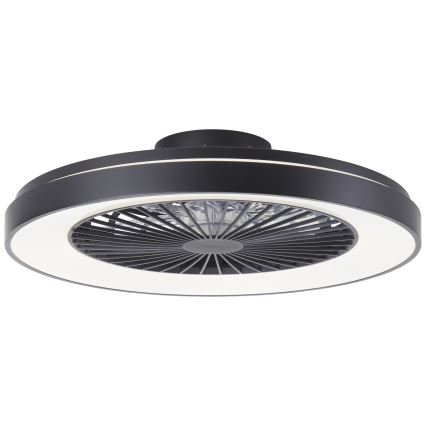 Brilliant - Ventilador de techo regulable LED RGBW MAZZARO LED/24W/230V 3000-6500K Ø 58 cm negro + mando a distancia