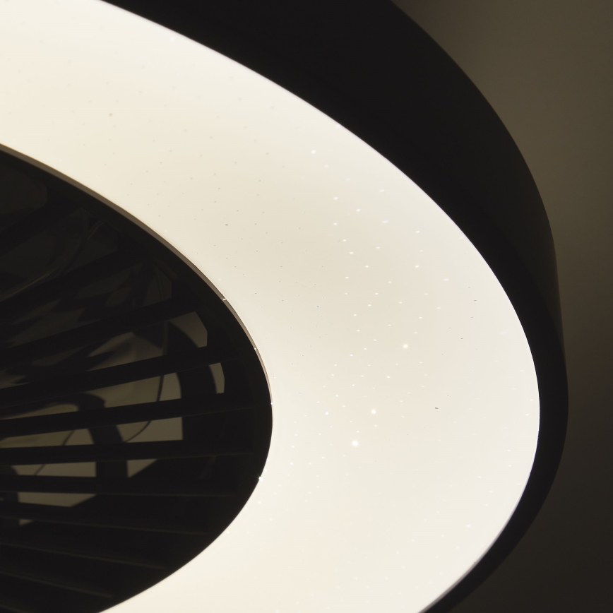 Brilliant - Ventilador de techo regulable LED RGBW MAZZARO LED/24W/230V 3000-6500K Ø 58 cm negro + mando a distancia