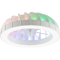 Brilliant - Ventilador de techo regulable LED RGBW con luz FANORA LED/30W/230V 2700-6500K Ø 46 cm blanco + mando a distancia