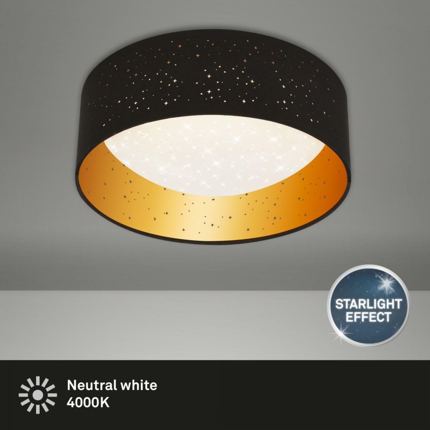Brilo 3482-015 - Plafón LED MAILA STARRY LED/12W/230V negro/dorado