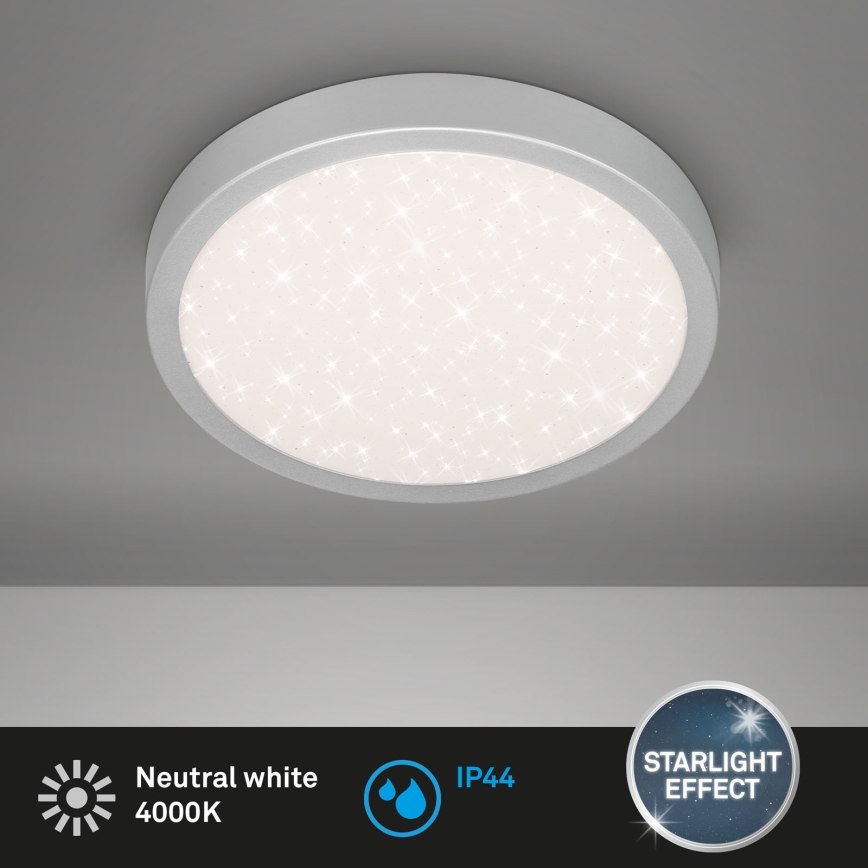 Brilo 3649-014 - Plafón LED de baño RUNA LED/18,5W/230V IP44 plata