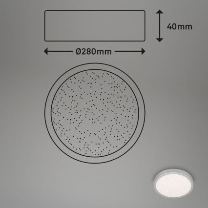 Brilo 3649-014 - Plafón LED de baño RUNA LED/18,5W/230V IP44 plata