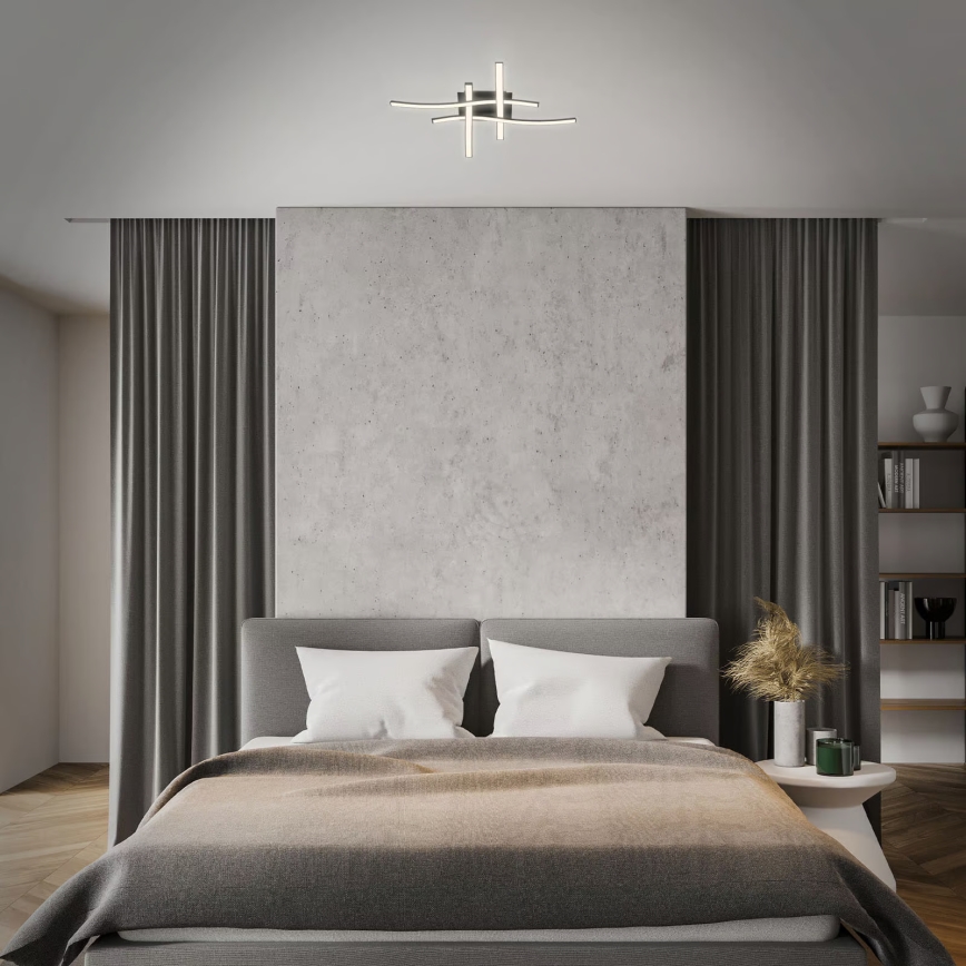 Brilo 3677-045 - Plafón LED/14,4W/230V negro