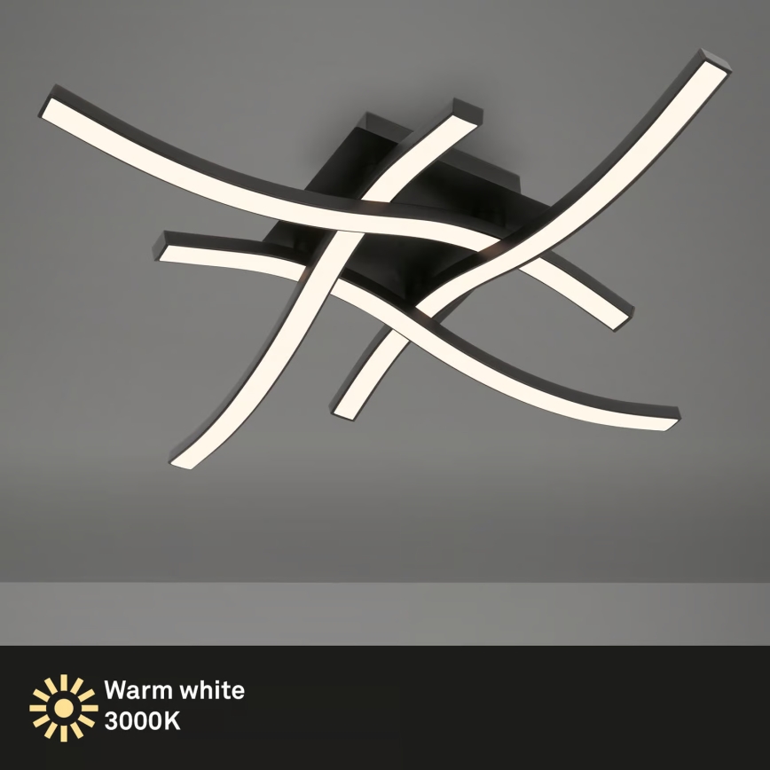 Brilo 3677-045 - Plafón LED/14,4W/230V negro