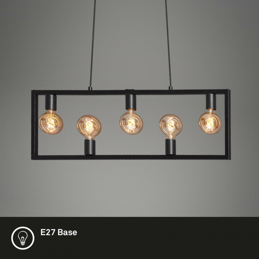 Brilo 4028-055 - Lámpara colgante KOTAK VINTAGE 5xE27/40W/230V