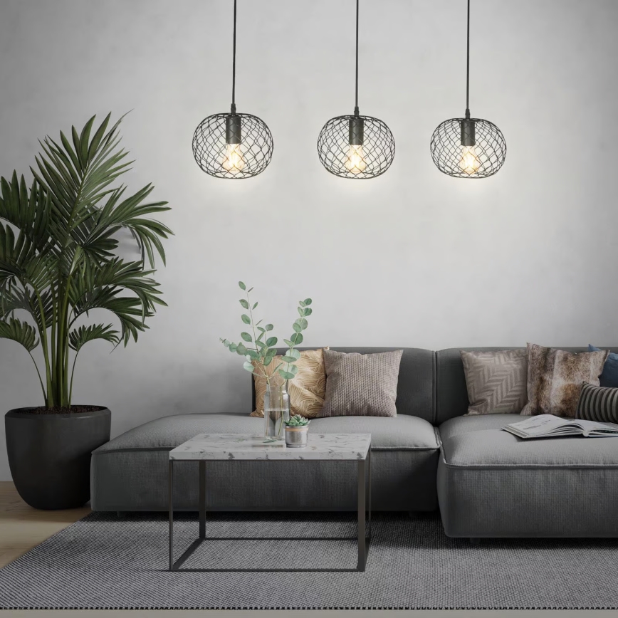 Brilo 4037-035 - Lámpara colgante con cable WINKI 3xE27/40W/230V