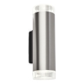 Brilo - Aplique LED para exterior 2xGU10/4,7W/230V IP44 4000K cromo mate