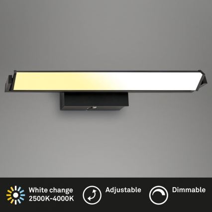 Brilo - Aplique LED regulable LED/18W/230V 2700-4000K negro