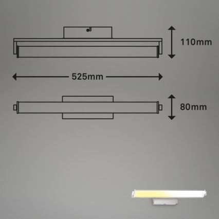 Brilo - Aplique LED regulable LED/18W/230V 2700-4000K plata