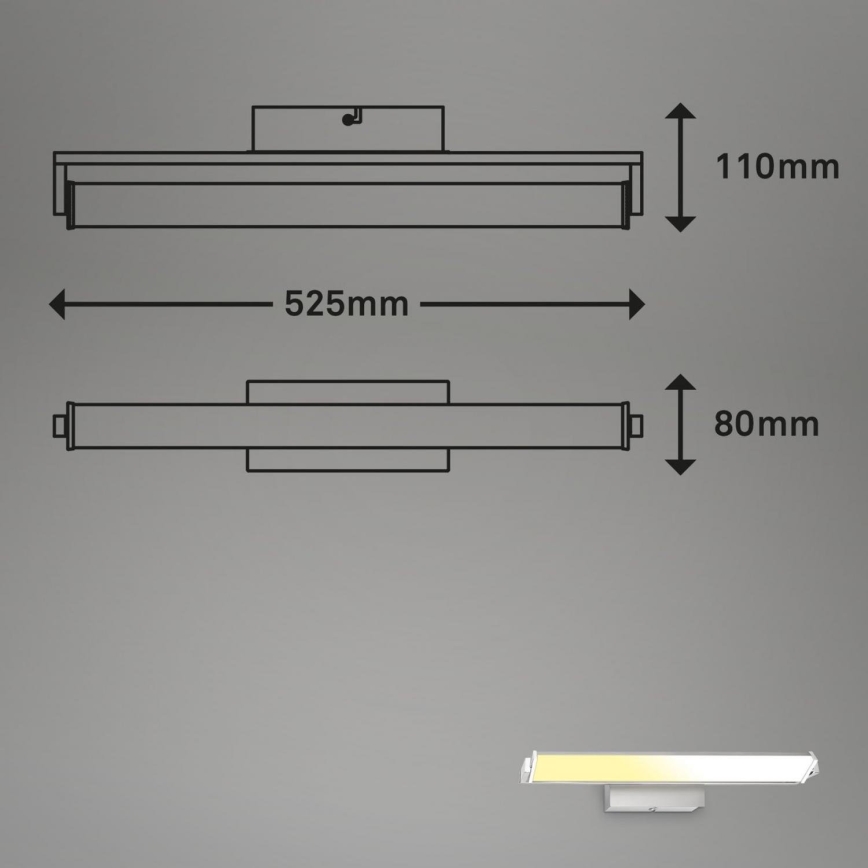 Brilo - Aplique LED regulable LED/18W/230V 2700-4000K plata