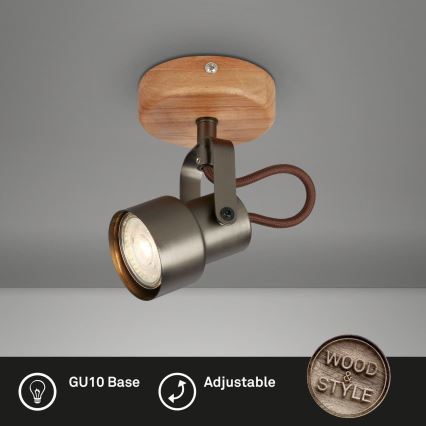 Brilo - Foco LED tipo spot TAHUN 1xGU10/5W/230V marrón