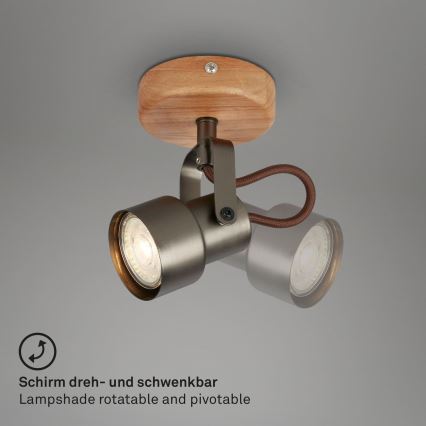 Brilo - Foco LED tipo spot TAHUN 1xGU10/5W/230V marrón