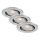 Brilo - Juego de 3 focos empotrables LED regulables para baño DIMM LED/5,5W/230V IP23 cromo mate