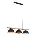 Brilo - Lámpara colgante 3xE27/40W/230V árbol de caucho
