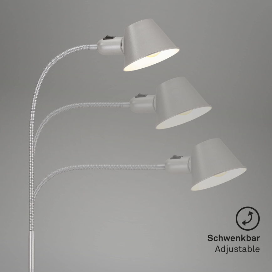 Brilo - Lámpara de mesa 1xE27/10W/230V cromo mate