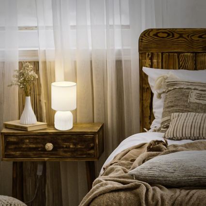 Brilo - Lámpara de mesa INO 1xE14/10W/230V blanca