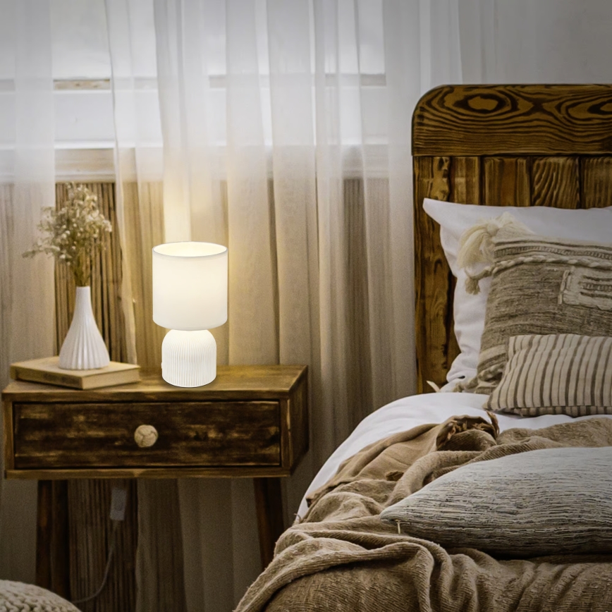 Brilo - Lámpara de mesa INO 1xE14/10W/230V blanca