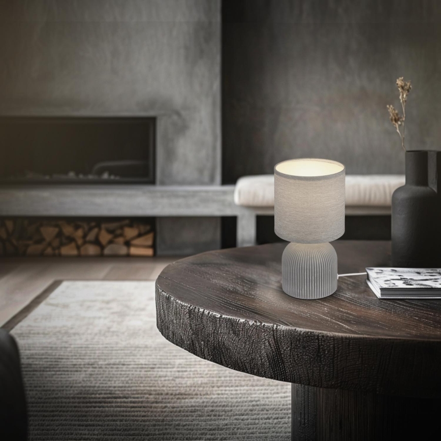 Brilo - Lámpara de mesa INO 1xE14/10W/230V gris