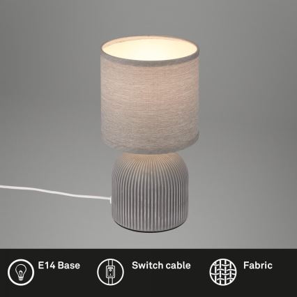 Brilo - Lámpara de mesa INO 1xE14/10W/230V gris