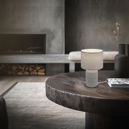 Brilo - Lámpara de mesa INO 1xE14/10W/230V gris