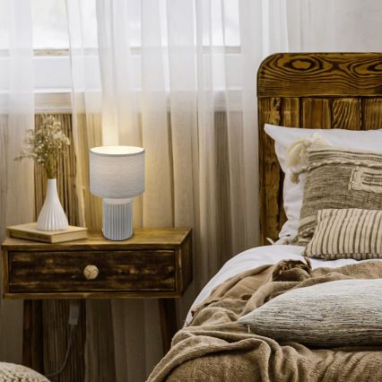 Brilo - Lámpara de mesa INO 1xE14/10W/230V gris