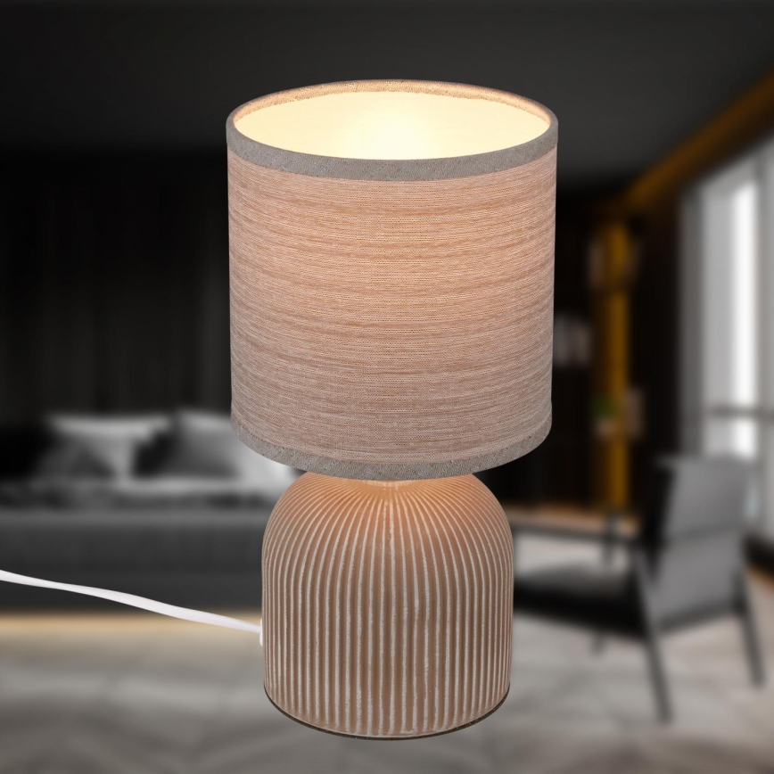 Brilo - Lámpara de mesa INO 1xE14/10W/230V marrón