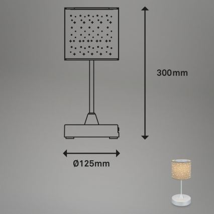Brilo - Lámpara de mesa exterior recargable LED regulable LOLE LED/3W/5V 2000mAh IP44 plata/beige
