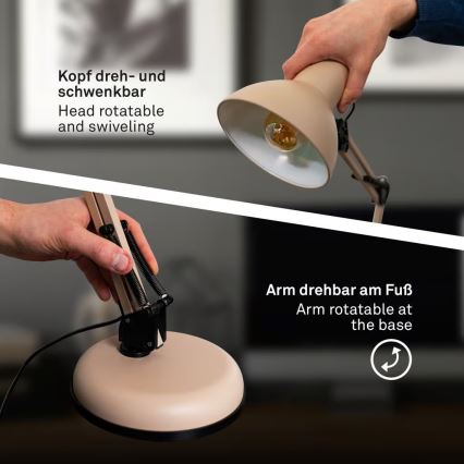 Brilo - Lámpara de mesa PIXA 1xE14/25W/230V beige