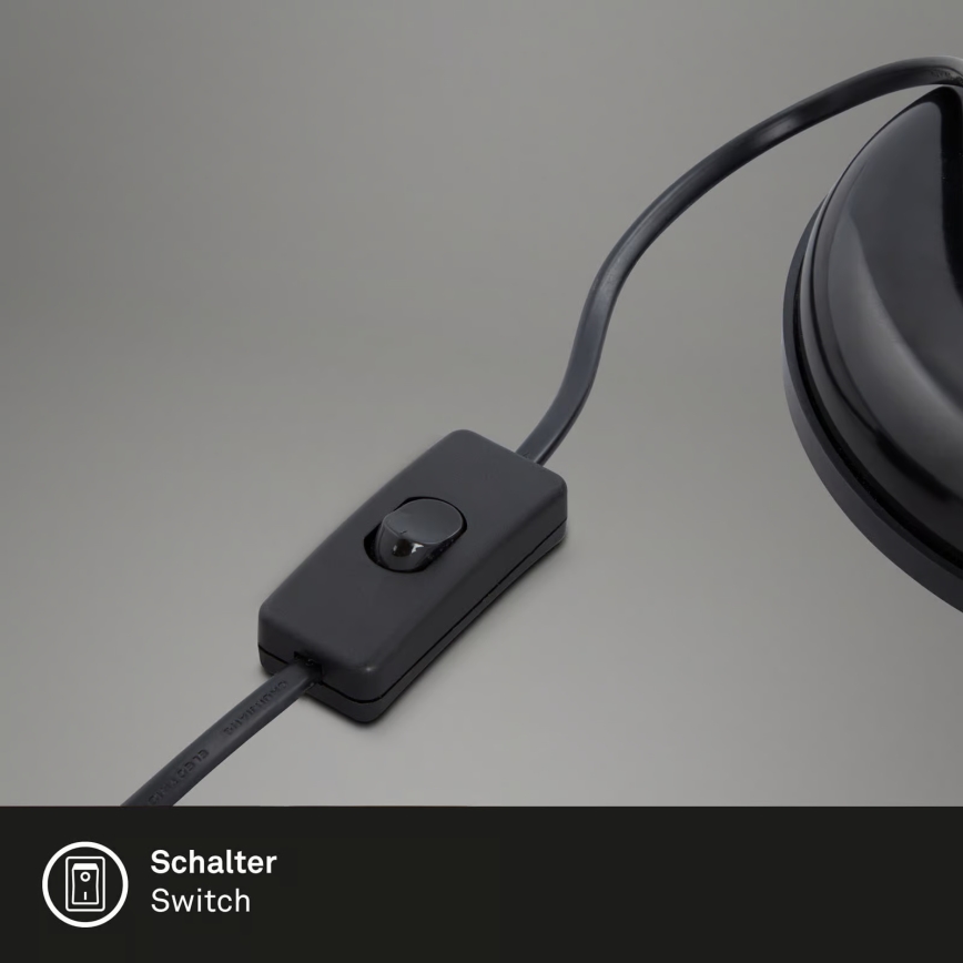 Brilo - Lámpara de mesa PIXA 1xE14/25W/230V negra