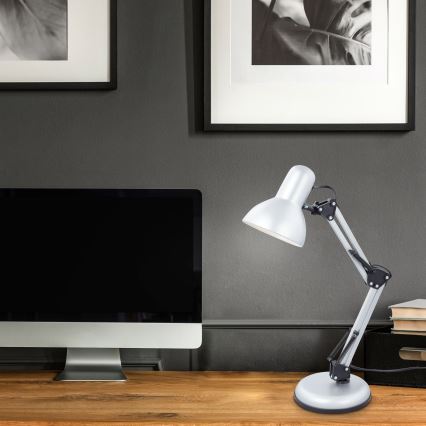 Brilo - Lámpara de mesa PIXA 1xE14/25W/230V plateada