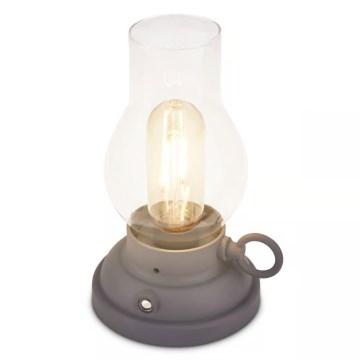 Brilo - Lámpara de mesa recargable LED regulable para exterior KANEA LED/1,5W/5V IP44 1200 mAh antracita