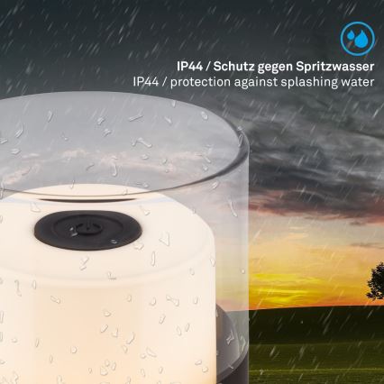 Brilo - Lámpara de mesa recargable y regulable LED para exterior LILET LED/2W/5V IP44