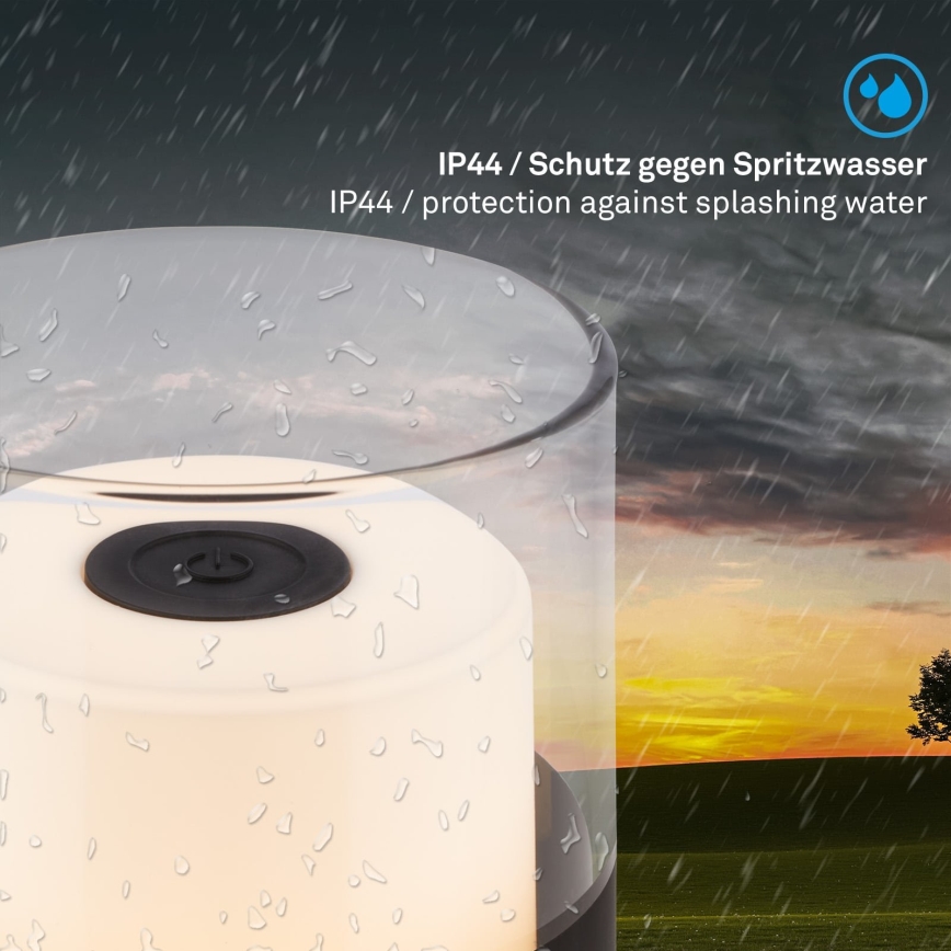 Brilo - Lámpara de mesa recargable y regulable LED para exterior LILET LED/2W/5V IP44