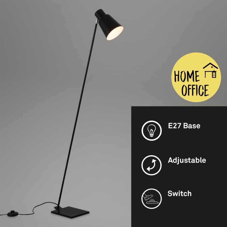 Brilo - Lámpara de pie 1xE27/10W/230V negro