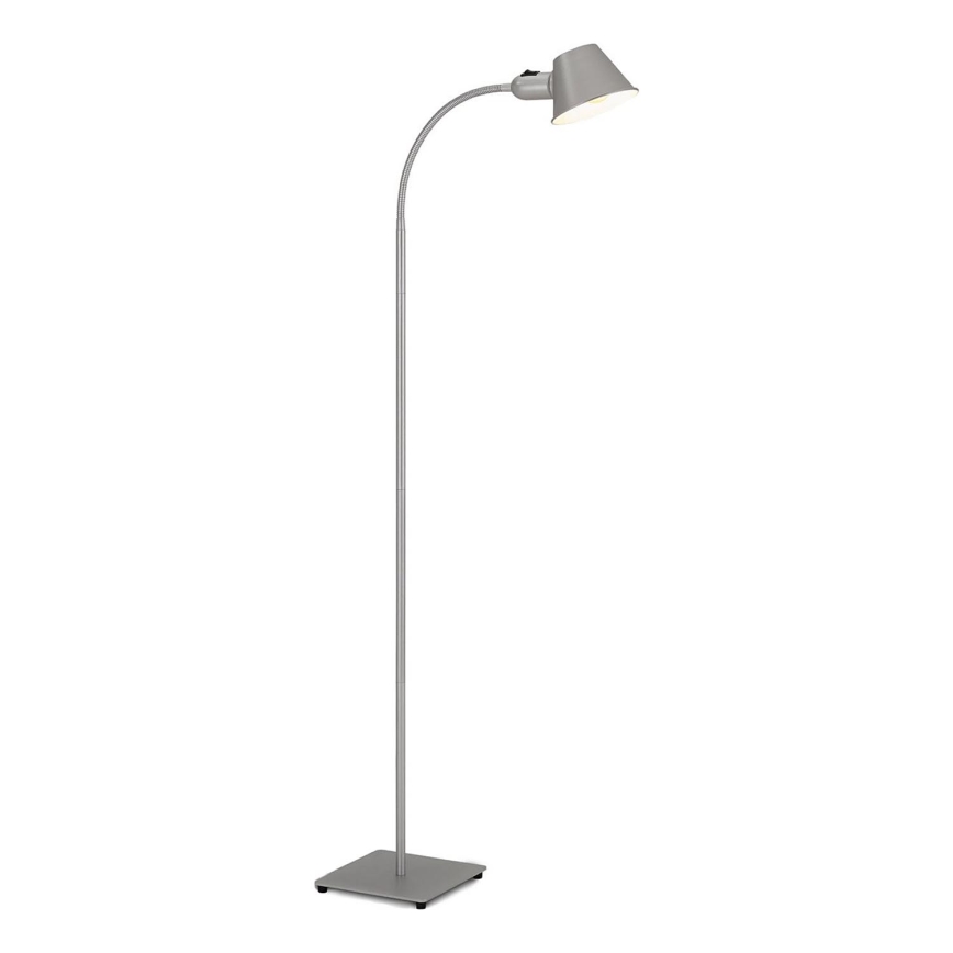 Brilo - Lámpara de pie flexible 1xE27/10W/230V plata