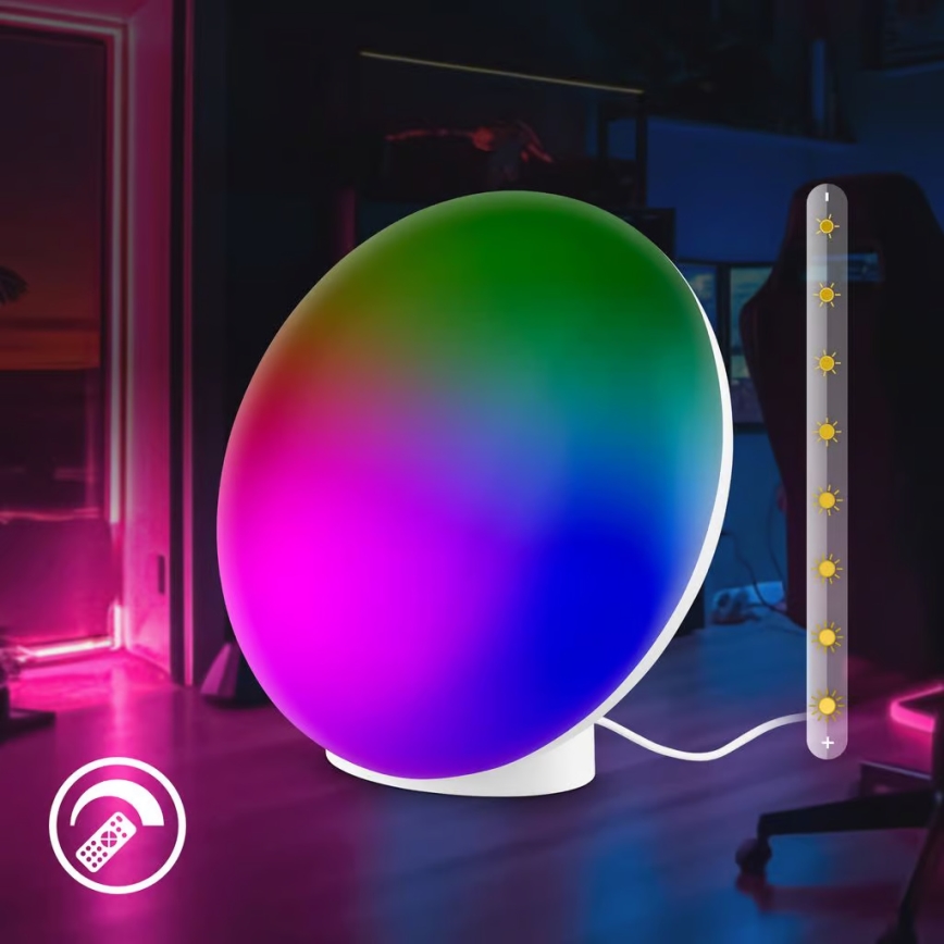 Brilo - Lámpara de mesa recargable LED RGBIC regulable TARA LED/6W/5V 3000-6500K Wi-Fi Tuya + control remoto