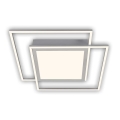 Brilo - Lámpara de techo LED 2xLED/16W/230V + LED/19W 51,5x51,5 cm cromo mate