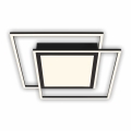 Brilo - Lámpara de techo LED 2xLED/16W/230V + LED/19W 51,5x51,5 cm negra