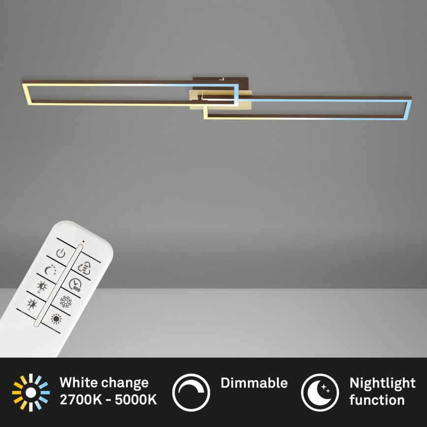 Brilo - Lámpara de techo LED regulable FRAME 2xLED/20W/230V 2700-5000K + control remoto