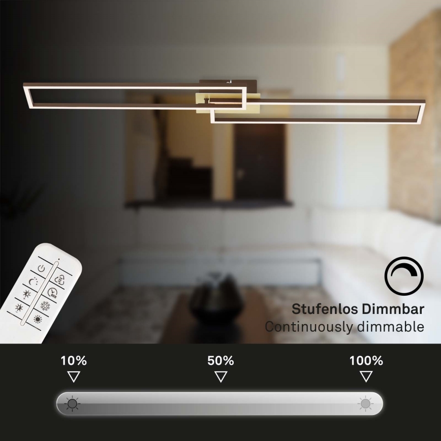 Brilo - Lámpara de techo LED regulable FRAME 2xLED/20W/230V 2700-5000K + control remoto