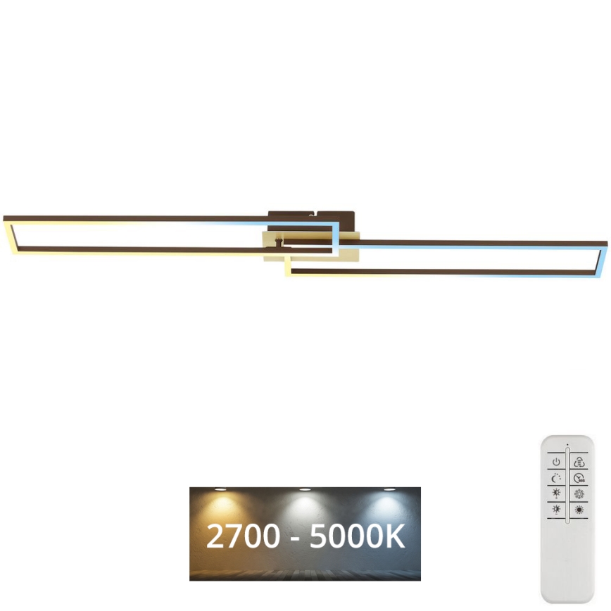 Brilo - Lámpara de techo LED regulable FRAME 2xLED/20W/230V 2700-5000K + control remoto