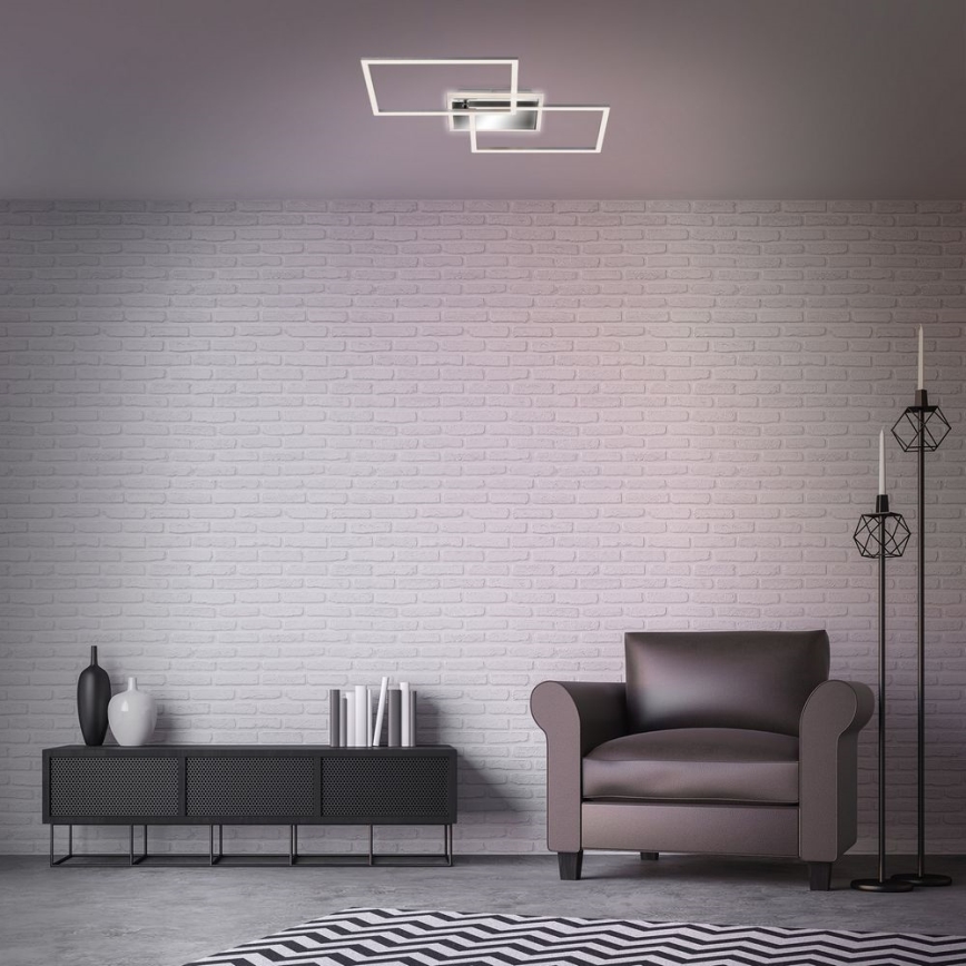 Brilo - Lámpara de techo LED regulable FRAME 2xLED/20W/230V 2700-6500K + control remoto