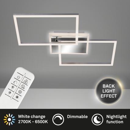 Brilo - Lámpara de techo LED regulable FRAME 2xLED/20W/230V 2700-6500K + control remoto