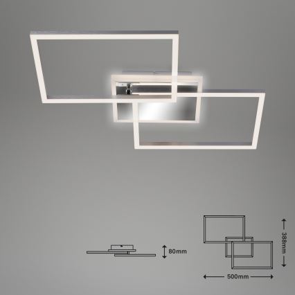 Brilo - Lámpara de techo LED regulable FRAME 2xLED/20W/230V 2700-6500K + control remoto